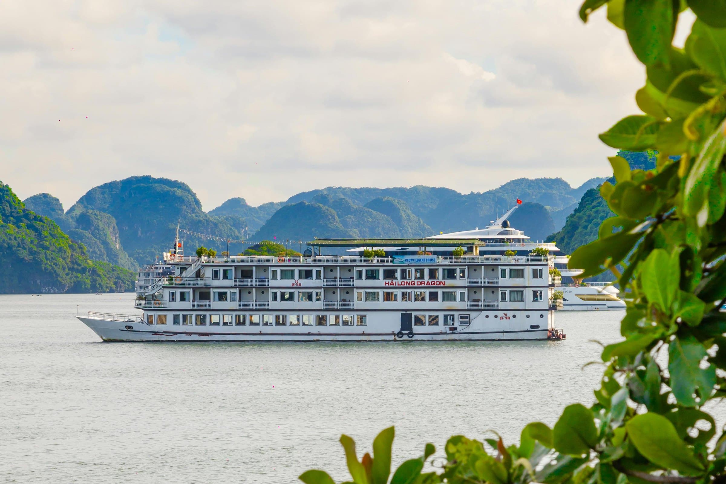 A luxury Ha Long Bay cruise ship for premium Vietnam itineraries.